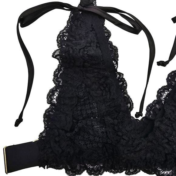 Free People We Are HAH Womans size XS Flip HAHround Bra Bralette Noir Black NEW - Picture 2 of 8